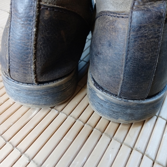 Aston Grey Collection "Bowers" Genuine Brown Leather and suede Cap toe side zip - Picture 6 of 10